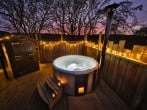 Hot tub at night Hot tub at night
